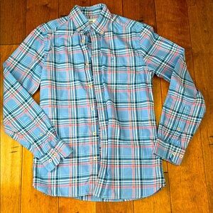 Southern Tide Blue and Red Plaid Button Down Shirt